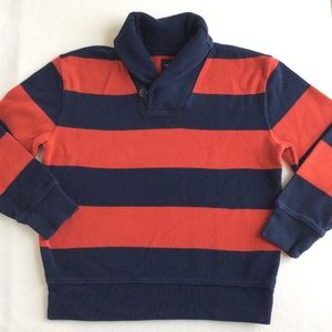 Gap Kids Navy Striped Shawl Collar Sweater
